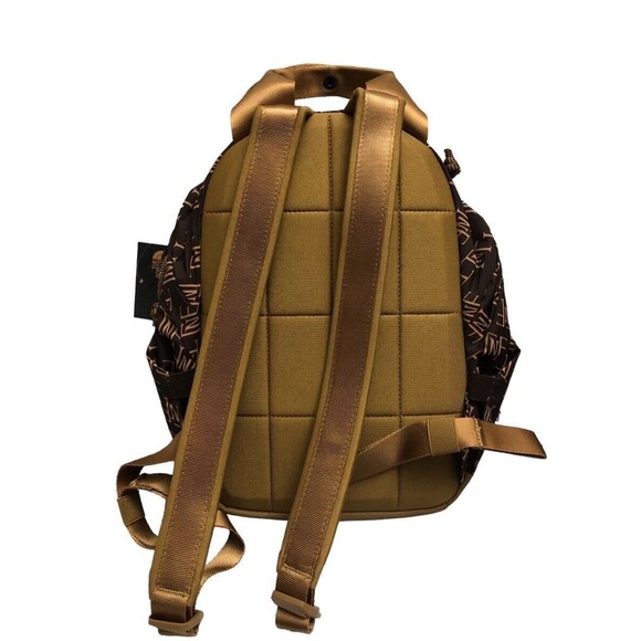 The North Face Never Stop Mini Backpack Utility Brown TNF Monogram New w/tag - Picture 2 of 5